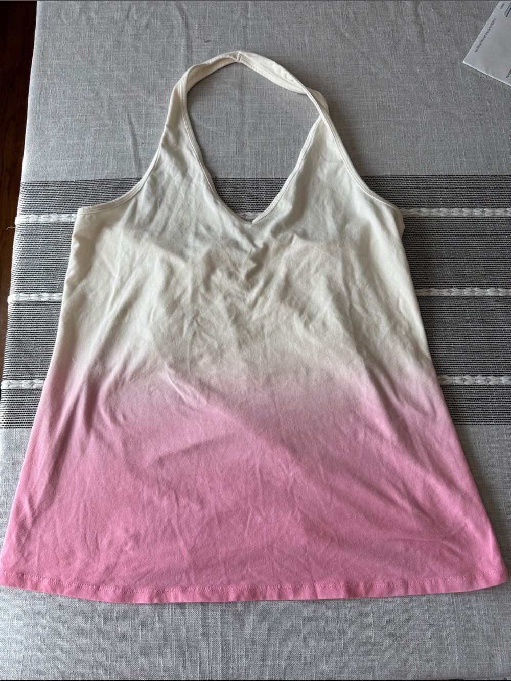 torrid Cream to Pink Ombre Halter Tank